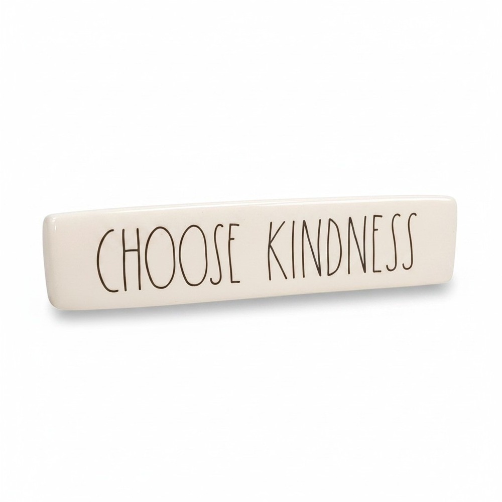 Rae Dunn Choose Kindness Ceramic Desk Sign‎ White Artisan Collection Home Decor